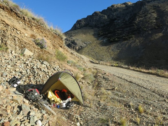 camping hillsiide